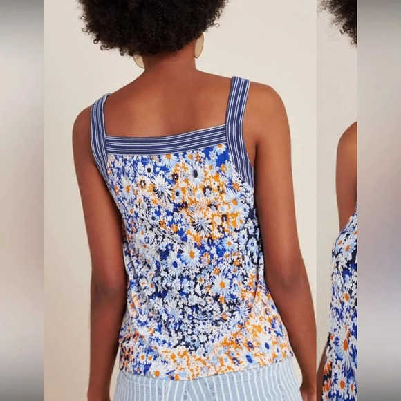 Maeve - Caryn Square Neck Tank - Blue/White - Size XS - Gently Used!! - Picture 2 of 10